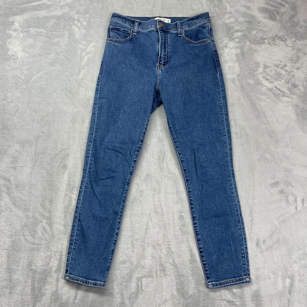 Abercrombie & Fitch Ankle Jeans Womens 28/6 (28x27) Blue Denim High Rise‎ Skinny